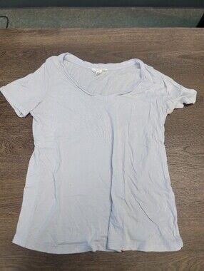 Forever 21 Blue V-Neck Tee Blue Medium
